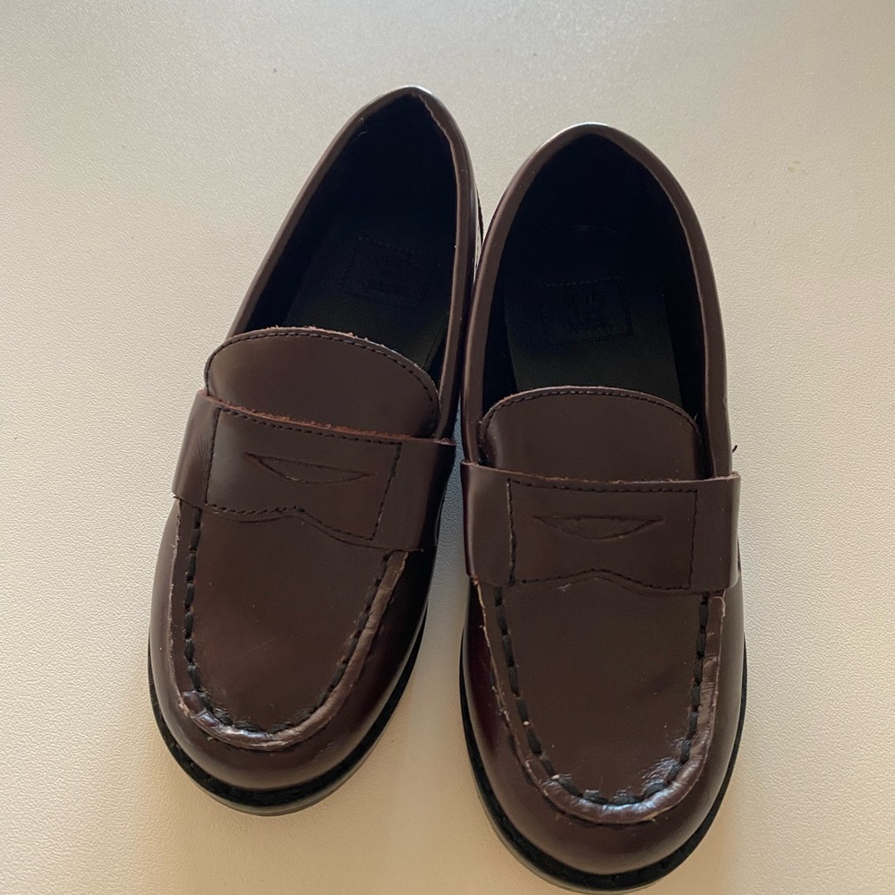Janie & Jack Brown Leather Penny Loafers